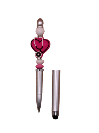 puntero tactil con bolígrafo personalizado con abalorios de Corazón
